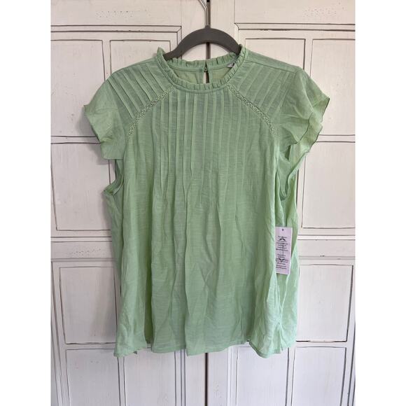 NWT Nanette Lepore size large mint green blouse top shirt - Picture 1 of 4